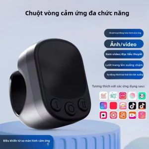 Bộ Điều Khiển Từ Xa Không Dây Mini Có Bàn Di Chuột Và Vòng Cuộn Bluetooth Page Turner USB Có Thể Sạc Lại Cho iPhone Android iPad