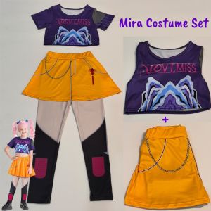 K-Pop Demon Hunters Mira Costume Fancy Dress Cosplay Virtual Idol Movie Cosplay for Girls Halloween Role Play Clothes