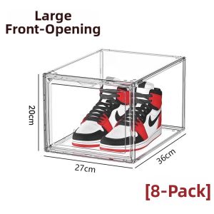 AMU·PIGGY | Transparent Magnetic Dustproof Anti-Oxidation Side-Opening Shoe Box
