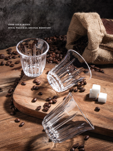 Dirty Coffee Cup Tempered Transparent Glass Ice American Latte Art Concentrated Latte Cabo White Bomber Cup