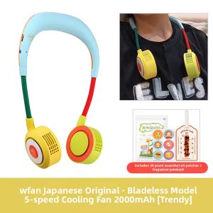 Wfan Hands-Free | Leafless Portable Neck Fan Long Battery Silent