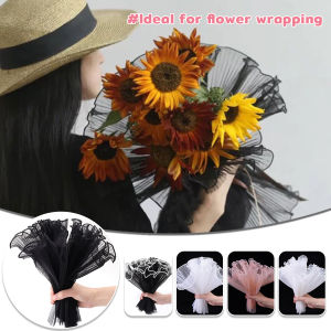 Pearl Wave Yarn 4m Flower Bouquet Package Mesh Wrapping Paper DIY Wedding Decoration Gift Packaging