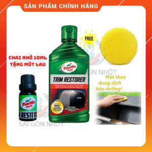 (TẶNG MÚT) PHỤC HỒI NHỰA NHÁM TURTLE Wax Trim Restorer Làm Bóng Làm Đen Nhựa Nhám Xe Máy Xe Ô tô