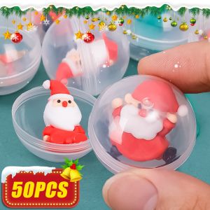 【Giáng sinh trang trí mặt hàng 2024 】🔥20Pcs Dễ Thương Mini bóng giáng sinh Búp Bê Gacha Đồ Chơi Santa Claus Elk Xoay Trứng Trẻ Em Món Quà Giáng Sinh 32Mm