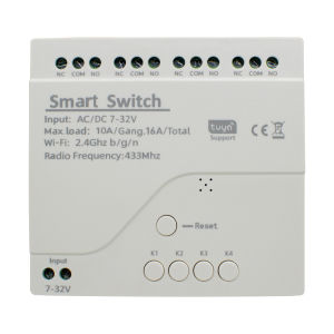 4CH AC 220V Tuya Wifi Smart Switch 85-250V 7-32V 10A Relay Intelligent Automation Module Controller Work With Alexa Google Home