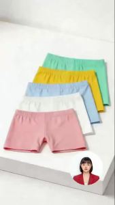 2Pcs Summer Solid Color Kids Leggings Girls Safety Shorts Leggings Girls Beach Shorts Are Suitable for Children Aged 2-12 Years