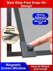 ZTION | No-glue Locking Easy-install Magnetic Invisible Fly Screen