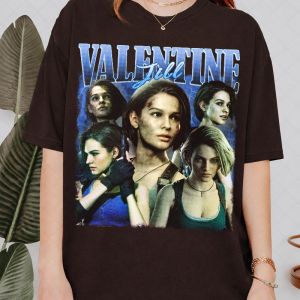 2026 Limited Jill Valentine Vintage Graphic Print Shirt Resident Evil 9 Requiem Casual Cotton T-Shirt Gaming Shirt Horror Game