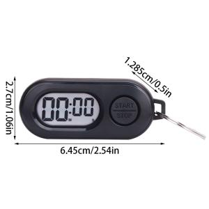 Electronic Clock Keychain stop watch ports Small Stop Timer Keychain LCD Screen Digital Clock Lightweight Countdown Accessories