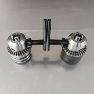 Three-Jaw Self-Tightening Drill Chuck Head Engraving Hand Drill Accessories Table Drill B16 Grinding Head JT0 Key Drill Chuck