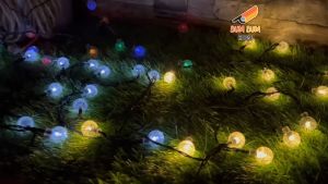 Đèn chớp trang trí pha lê năng lượng mặt trời chống nước cho Sân vườn lễ Giáng sinh Đèn năng lượng mặt trời Đèn LED trang trí cao cấp