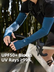 MiiOW | Mens Summer Cycling Sun Protection Sleeve Covers UPF50+ UV Protection Fishing Outdoor Ice Sleeve Gradient Style Pure Color