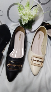 Flatshoes/Pantofel Wanita Terbaru Motif Simple Variasi Hak 3 cm