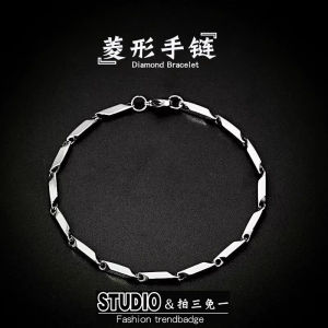 Diamond Bamboo Necklace Bracelet Men & Women Trendy All-Match Jewelry Minimalist Is Cold Style Couple Accessories Melon Seeds Chain