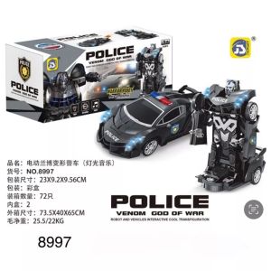 Mainan Mobil Transformer Mobil Polisi / Mobil Jadi Robot / Mainan Anak