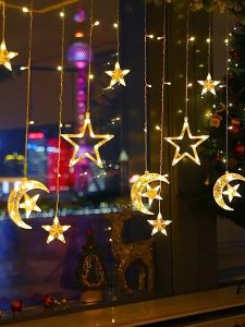 Christmas New Year Decorative LED String Lights Flashing Starlight Shop Scene Arrangement Luminous Hanging Ornaments