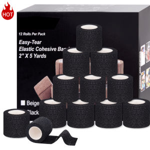 12Pcs/Box POSEIDON Tattoo Handle Bandage High Quality Self Adhesive Elastic Bandage Sports First Aid Tape Sports Knee Pad