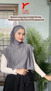 Yrich - Hijab Rompi Instan Crop Top Olahraga Wanita - Jilbab Rompi Sporty Jersey Indoor dan Outdoor