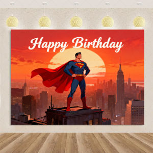 Beast Kingdom | Super Hero Theme Party Decoration Background Superman Boys kid Birthday Baby Shower Supplies Banner Supplies Photography Props