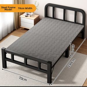 Metal Foldable Bed for Single Use Rental Home Duty Dorm Office Nap