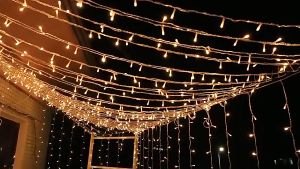 Đèn led trang trí Noel Tết dài 40 mét màu Vàng chống mưa nắng hàng chất lượng Jack cắm kết nối nhanh thuận tiện