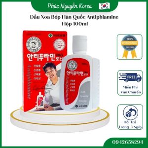 [Date 2028] Dầu Nóng Xoa Bóp Hàn Quốc ANTIPHALAMINE Chính Hãng 100ml