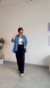 KEMEJA WANITA CRINKLE OVAL TERBARU/KEMEJA POLOS LENGAN PANJANG OVERSIZE