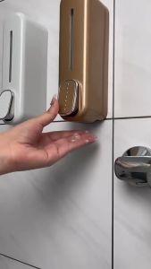 Sincecu Elegant Wall-Mounted Manual Press Soap Dispenser with 350ML Capacity - High-Quality Easy-to-Install Bathroom Organizer Soap Dispenser Soap Shampoo Dispenser Wall Mounted Manual Press Organizer Bottle Bathroom Liquid Container Shampoo Dispenser