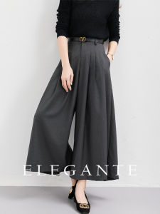Liyingshennong Half Summer Mountain Wind 25 New French Romantic Loose High Waist Wide Leg Pants Skirt Pants Pleated Nine Point Pants