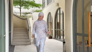 AQEELA Lace Blouse Atasan Batik Viscose  Wanita Modern