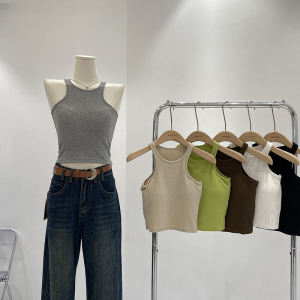 Casual Sling Tank Top for Women with Chest Pad Underneath Perfect for Summer Outerwear and Fall Inner Layering Polyester Material