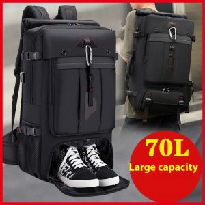 new 50L 70L Large Capacity Travel Backpack Luggage Sports Training Fitness Independent Shoes Storage Bag Laptop Bags Free Shipping