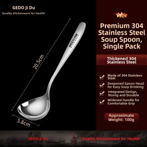 GEDO | Stainless Steel Long Handle Soup Spoon