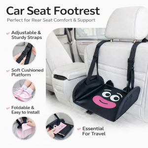 Car Backseat Foot Rest Hammock Portable Adjustable Travel Foot Stool for Long Drive Car Interior Accessories
