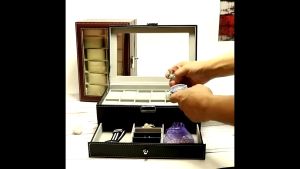 20 Slots Grids Watch Storage Organizer Case PVC Leather Jewelry Display Storage Box/ZJ