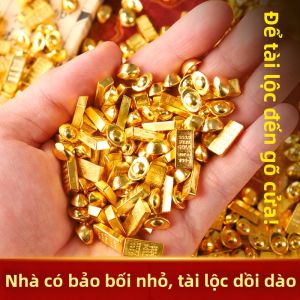 SHANYANG | Prosperity Inducing Mini Golden Ingots Ornament Brass