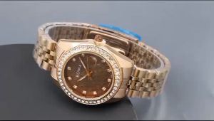 Paket Box Exclusive + Paperbag + Kartu / Jam Tangan Bonia Bulat Permata 4556 VA-669DA / Jam Tangan Fashion Wanita Tali Rantai Diameter 36 cm