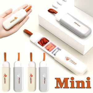 3ช่อง กล่องยา พกพา กล่องยา ยา ใส่กล่อง ยา พกพา บรรจุวิตามิน สี เทา อุปกรณ์ ดูแล สุขภาพ