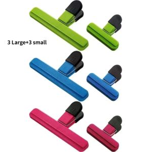 XMSJ | 6pcs T-type Kitchen Food Sealing Clip Household Tea Snacks Plastic Bag Moisture Proof and Leak Proof Multipurpose Sealing Clip