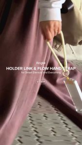 Ringke chủ liên kết dòng chảy bền tay u-loại Dây đeo với miếng vá có thể tháo rời đa năng điện thoại di động Vòng đeo cổ tay dây buộc cho trường hợp điện thoại thông minh phổ thông và nhiều hơn nữa