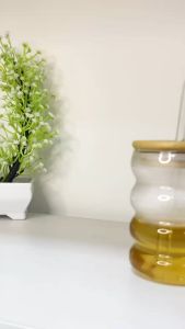 Gelas Tumbler Kaca Sedotan Mug Lucu Spiral Gelas Estetik Tumbler Minum Kaca Mug Kaca Belini