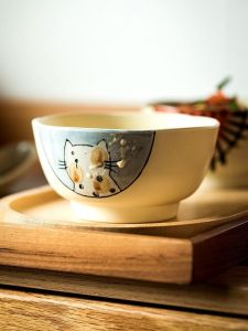 Ceramic Dinnerware Cute Bowls for Couples High Aesthetic Value Female Friendly Creamy Style Personal Rice Bowls Wedding Supplies
