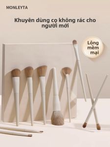 MONLEYTA | Soft Bristle Makeup Brush Set for Eyeshadow Foundation Blush Contour Highlight Nose Shadow
