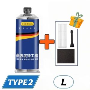 Metal Repair Paste 2 In1 Industrial AB Caster Glue Heat Resistant Sealant Cold Weld Strong Defect Repair Agent Glue