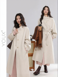 YOUXIANG | Áo Khoác Lông Dài Nữ