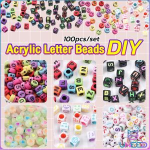 Need. Acrylic Letter Beads Bead Flat Loose Spacer Alphabet Round Beads for Bracelet 100pcs 4x7mm