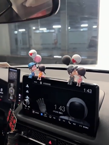 Car Decorative Accessories Cute Cartoon Couple Dashboard Vehicle Display Screen Balloon Doll Mini Interior Decoration Supplies Premium Feel Goddess Supplies Friend Gift