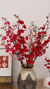 Hoa Lụa Cành Hoa Đào Nhiều Màu Sắc Dài 94cm Cắm Bình Lọ Trang Trí Nhà Cửa DC-461