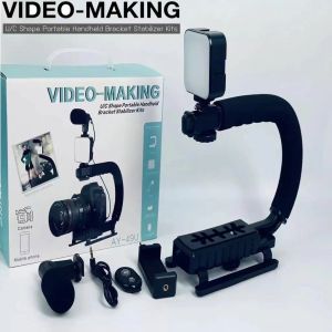 A-49U Video Making Tripod Portable Handle Stabilizer Anti-shake Camera Stabilizer Equipment For Live Video TIktok YouTube Camera Bracket Live Streaming Broadcast