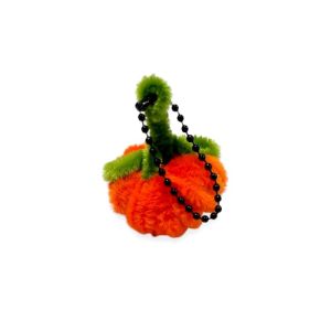 Halloween Pumpkin Keychain Gantungan Kunci Bulu Bentuk Labu Handmade Fashion